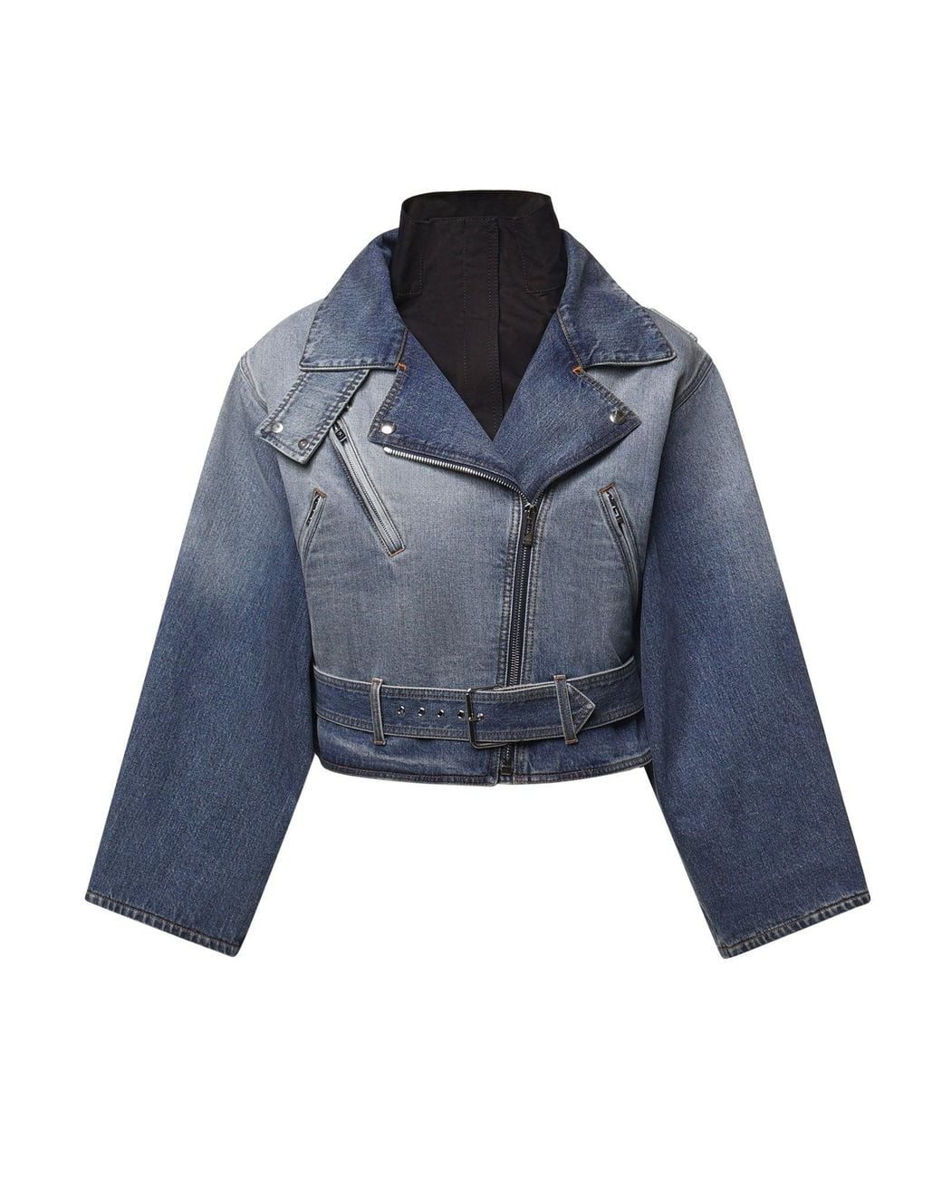Giacca Cropped Reverse di Alaïa in Blue