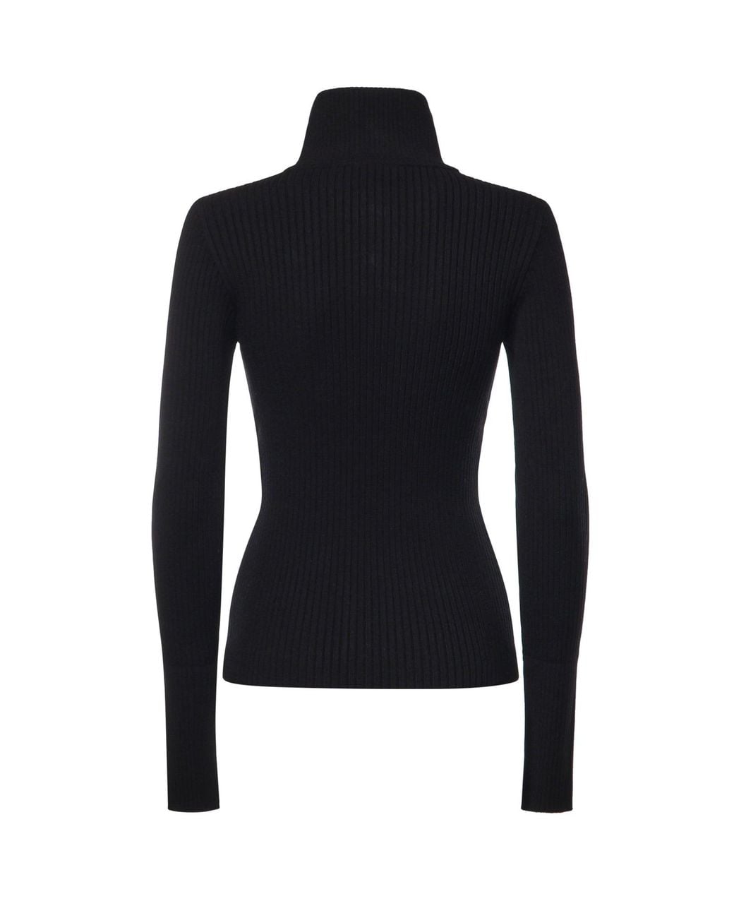 Pullover A Coste Con Logo di Courreges in Blue