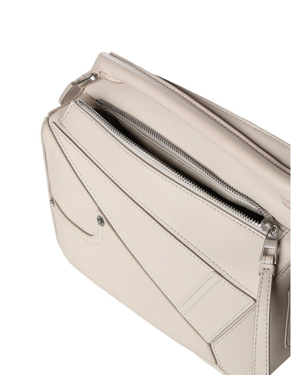 Borsa Puzzle Piccola Panta di Loewe in Natural