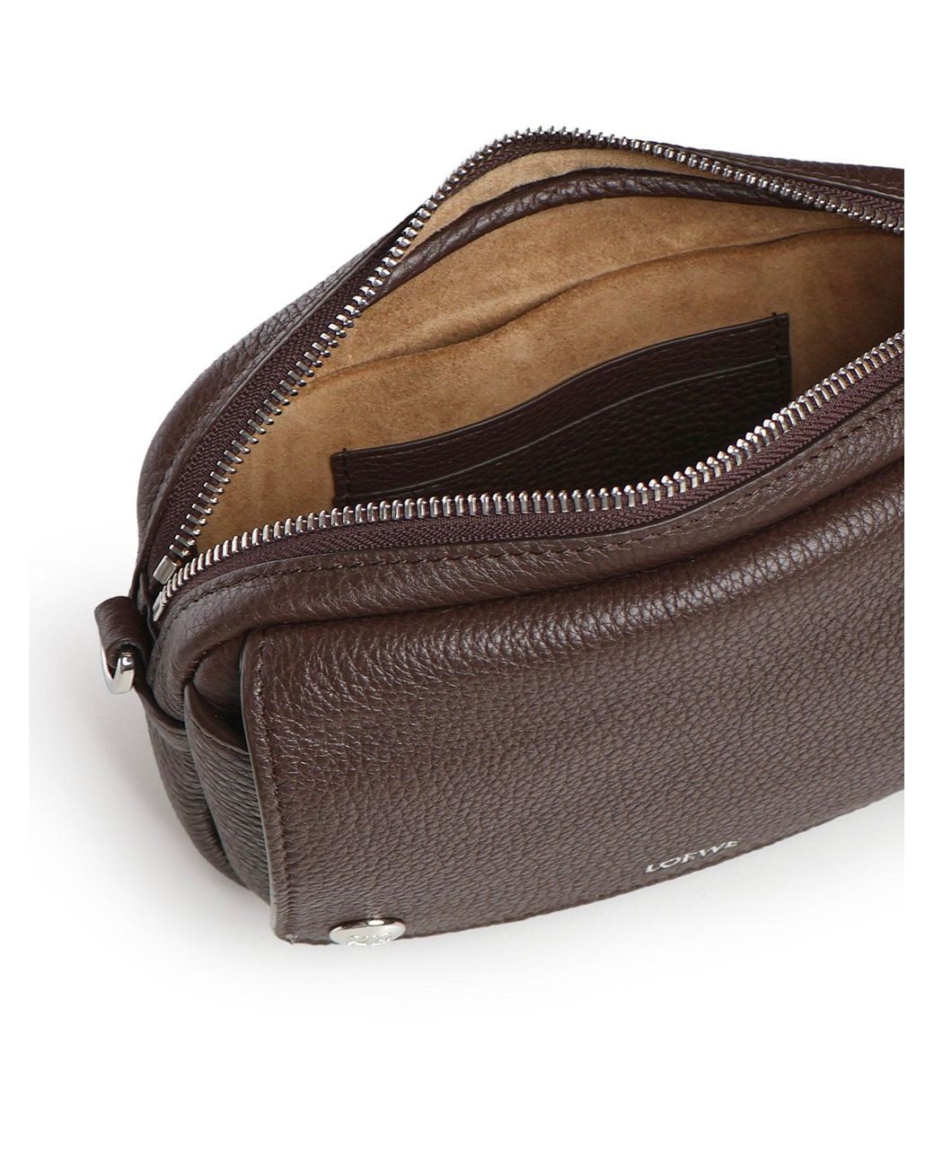 Borsa Messenger Pebble Piccola di Loewe in Brown da Uomo