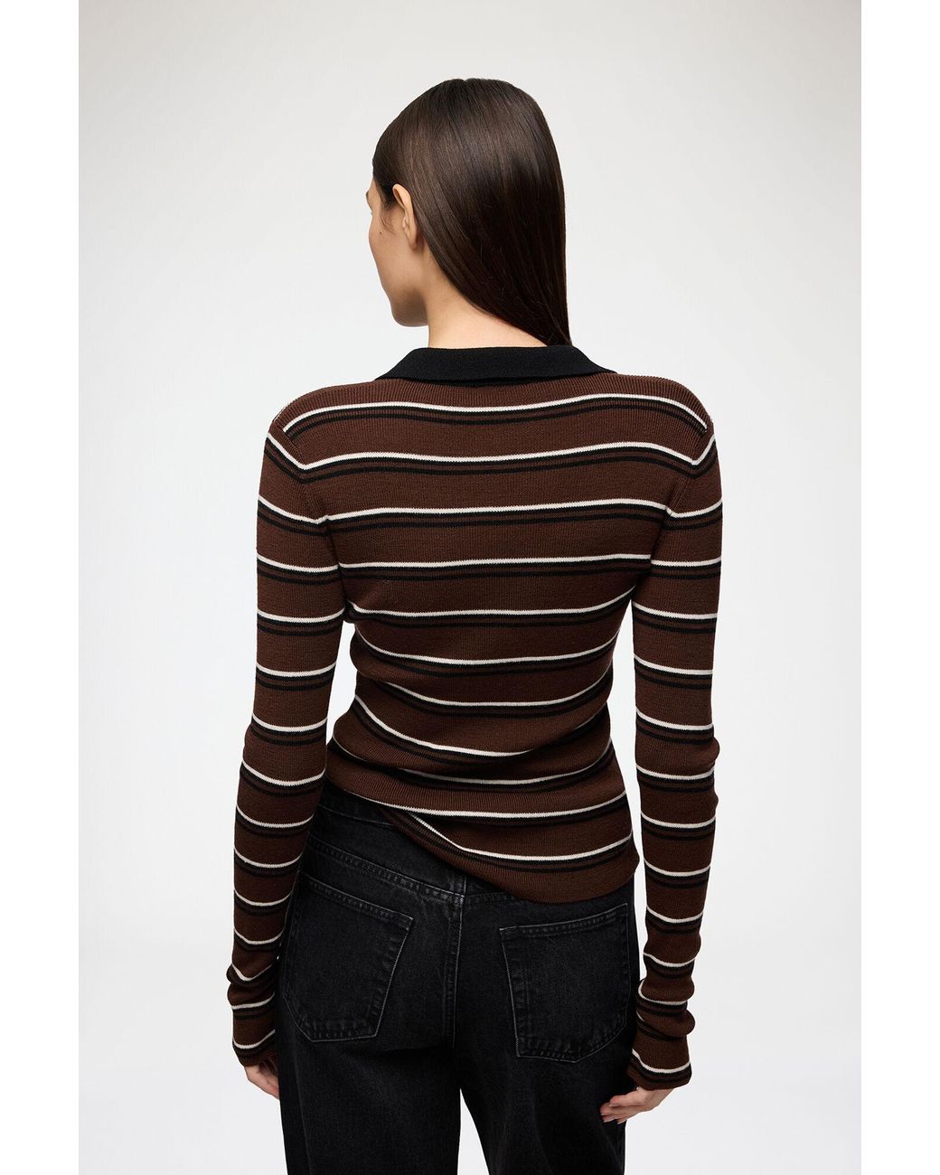 Ganni Black Polo Shirt