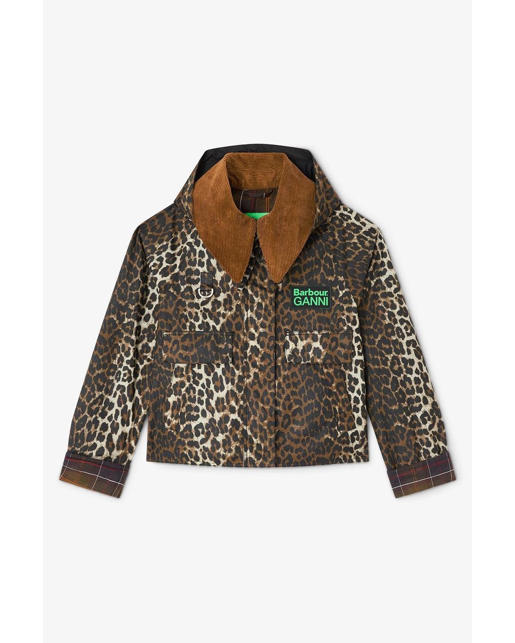 Ganni Brown X Barbour Short Wax Jacket