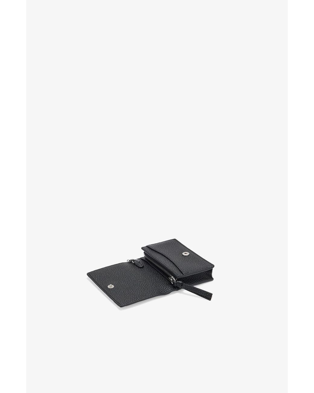 Ganni White Bou Card Holder With Flap