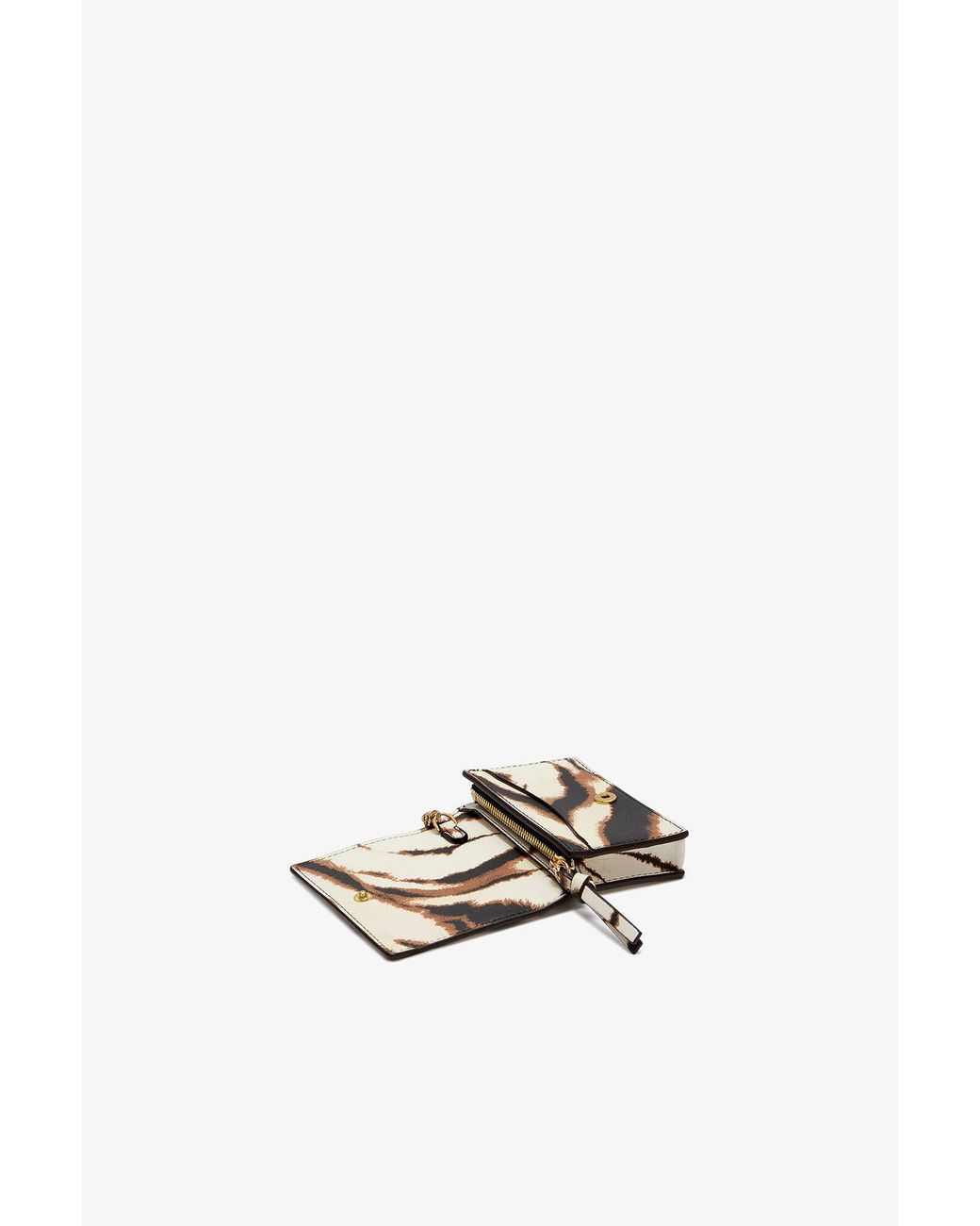Ganni White Bou Card Holder With Flap