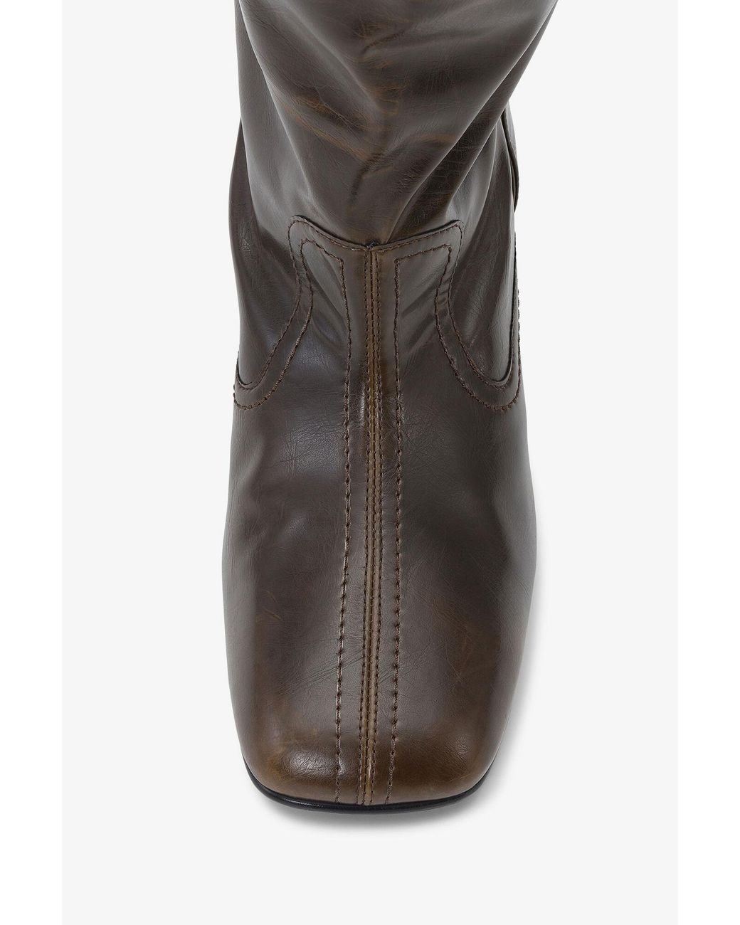 Ganni Gray Slouchy Knee Boots