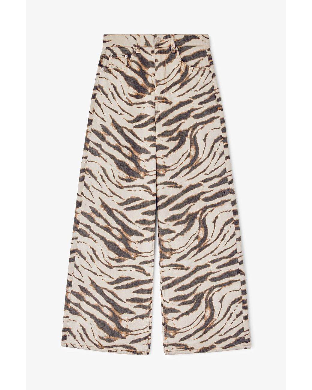 Ganni White Lari Wide Jeans