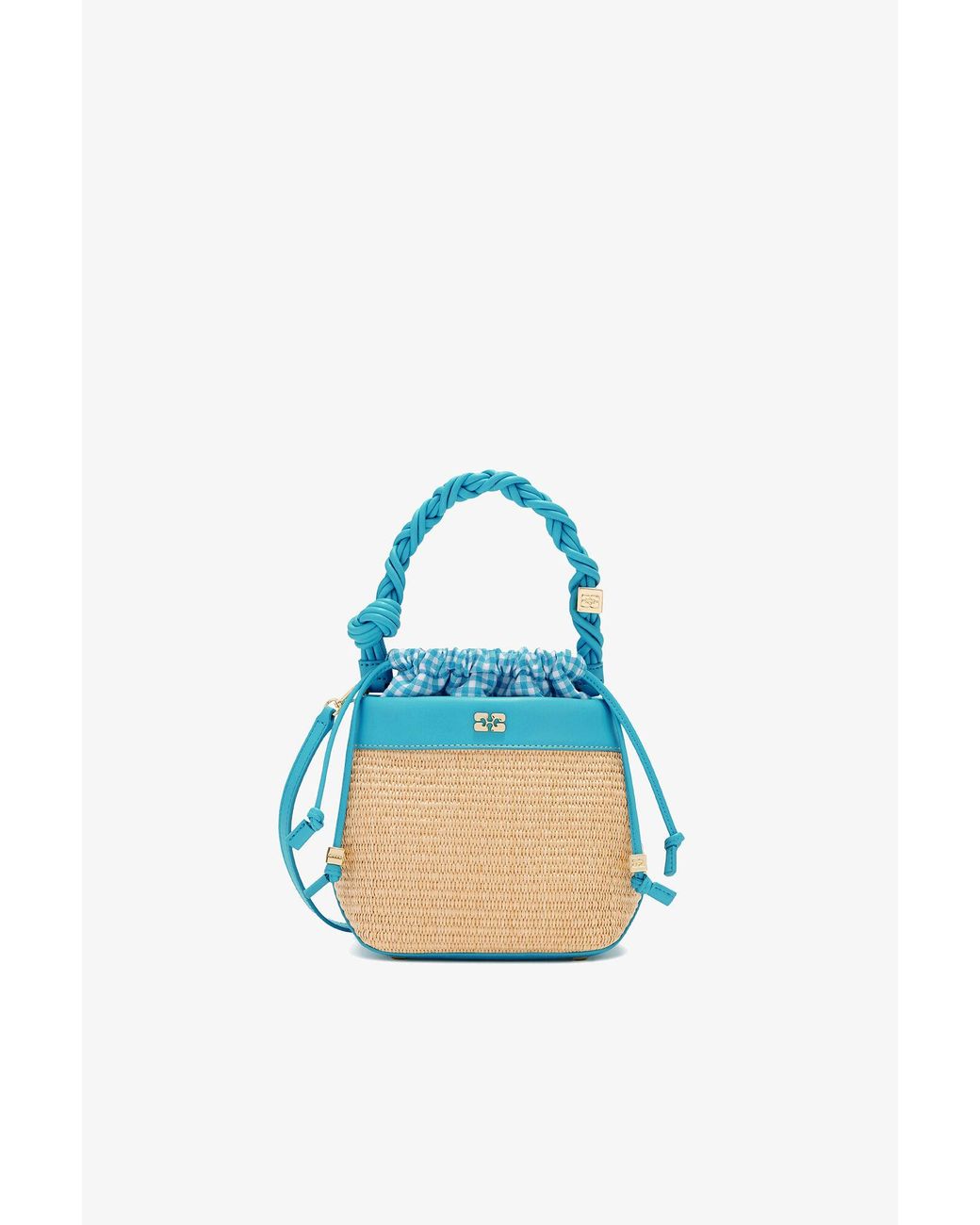 Ganni Blue Bou Bucket Bag