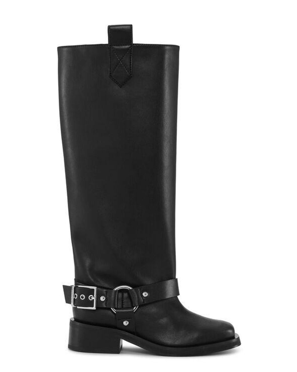 Ganni Under-knee Biker Boots in Black | Lyst Ganni Under-knee Biker Boots in Black | Lyst