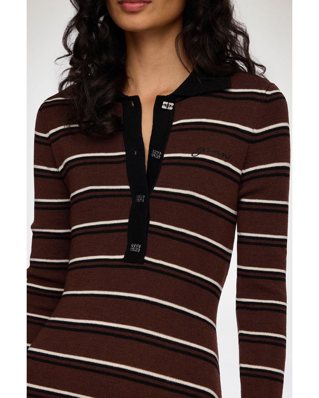 Ganni Multicolor Polo Dress