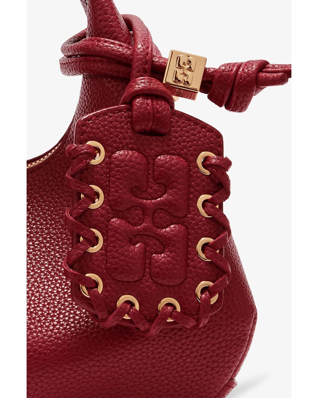 Ganni Red Mini Hobo Bag