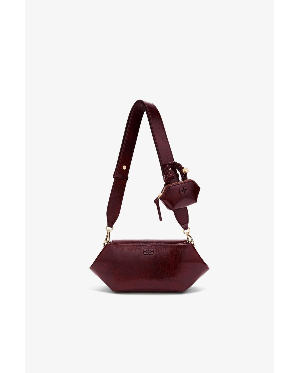 Ganni Red Bou Bag East/West