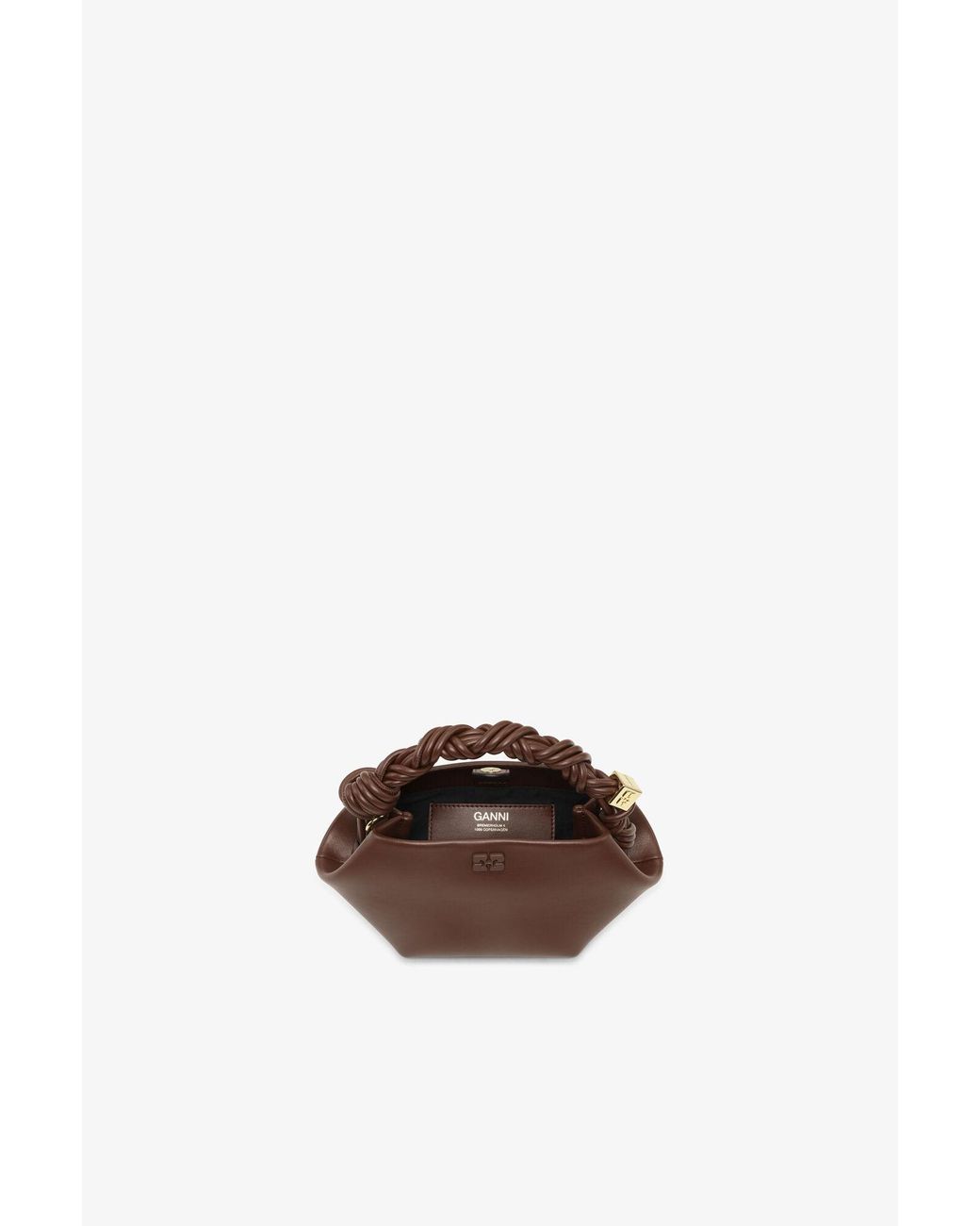 Ganni Brown Mini Bou Bag In