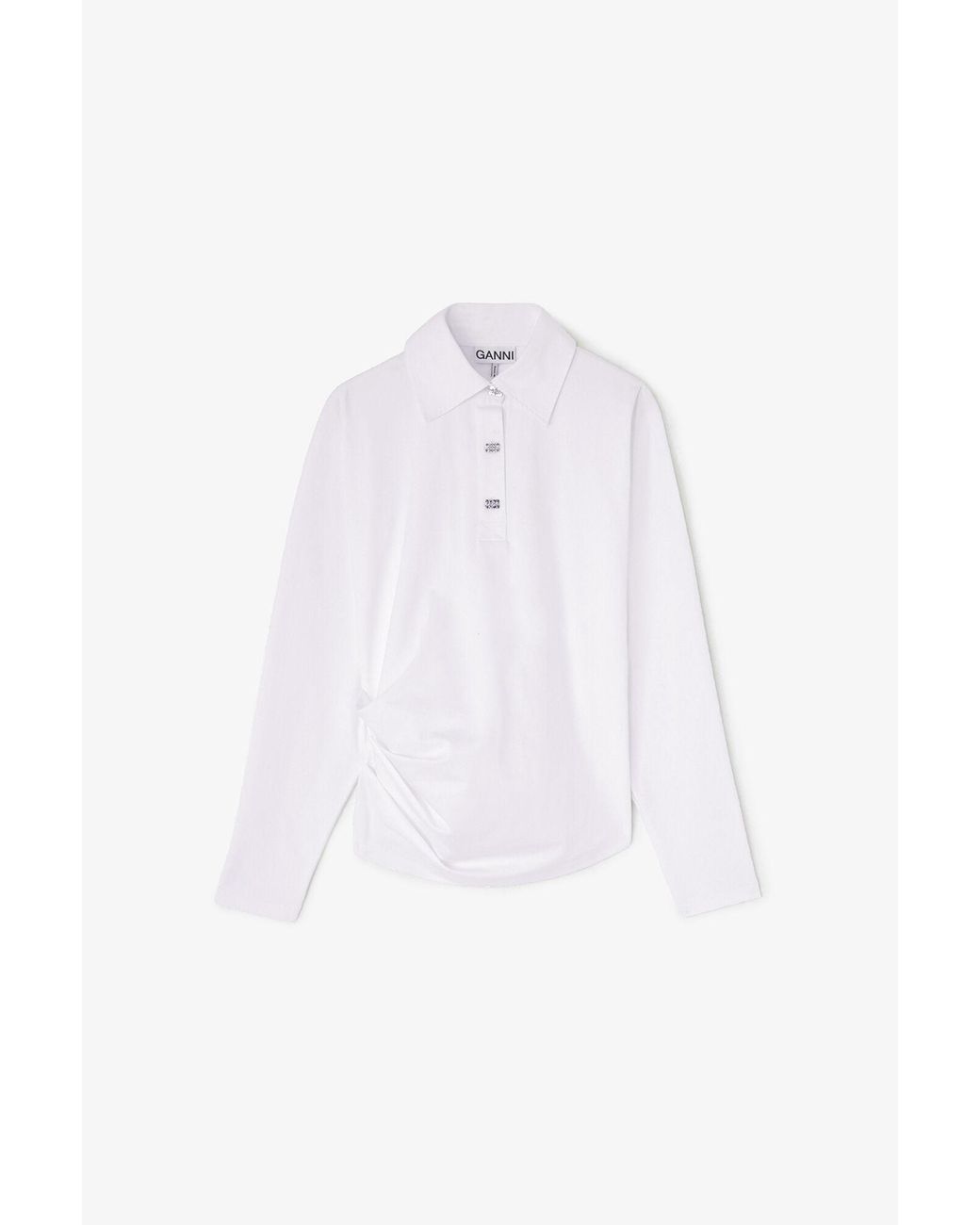Ganni White Polo Shirt