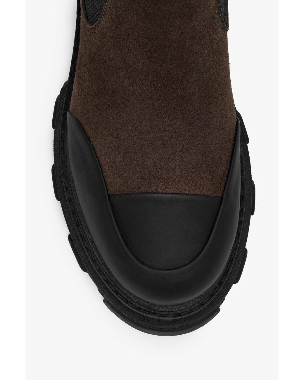 Ganni Black Cleated Low Chelsea Boots In