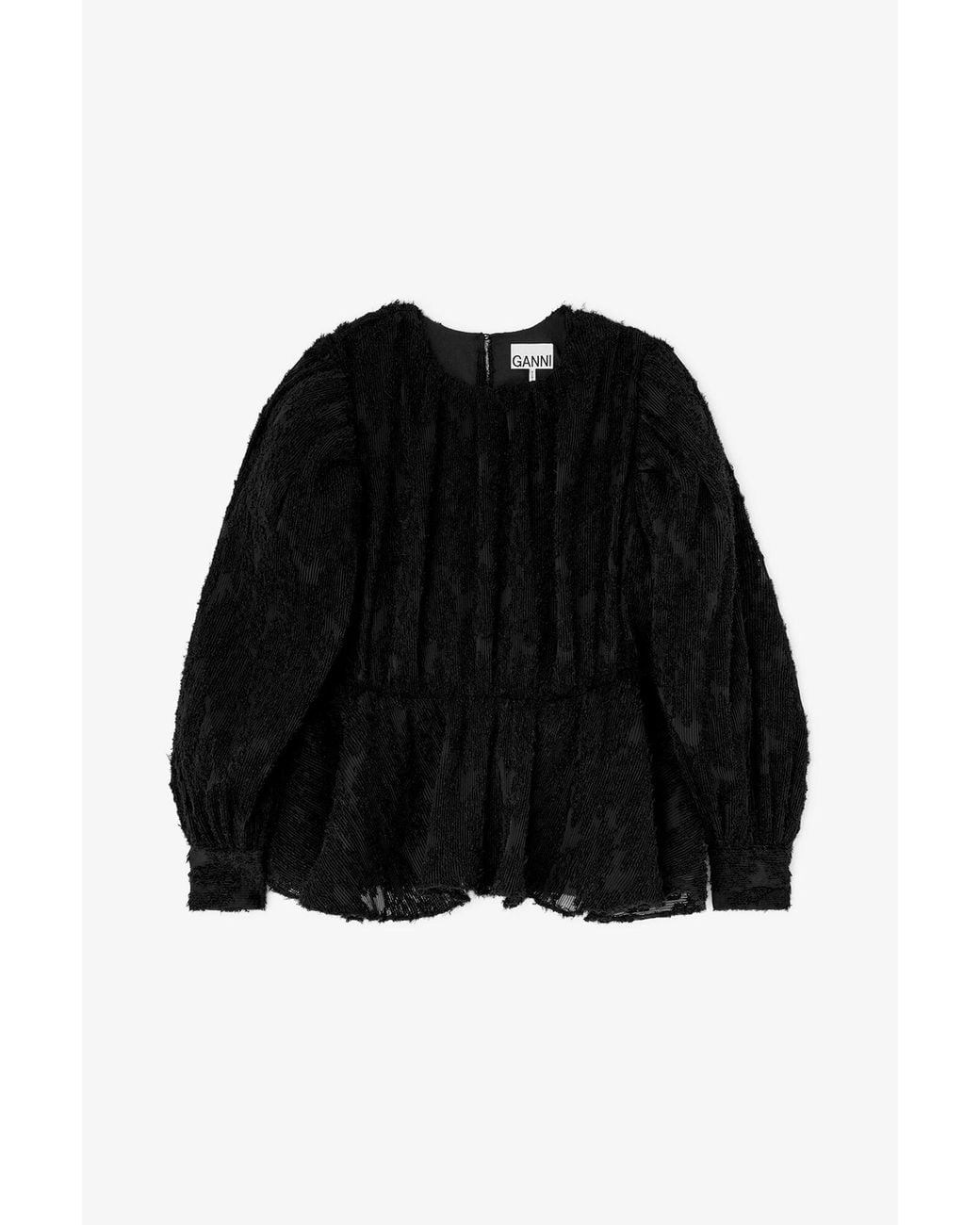 Ganni Black Blouse