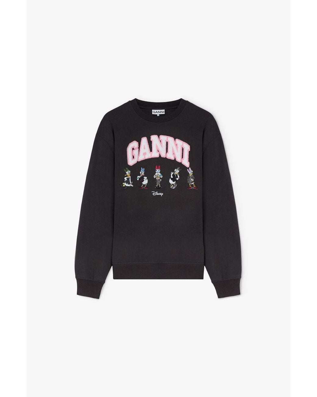 Ganni Black Daisy Duck Sweatshirt