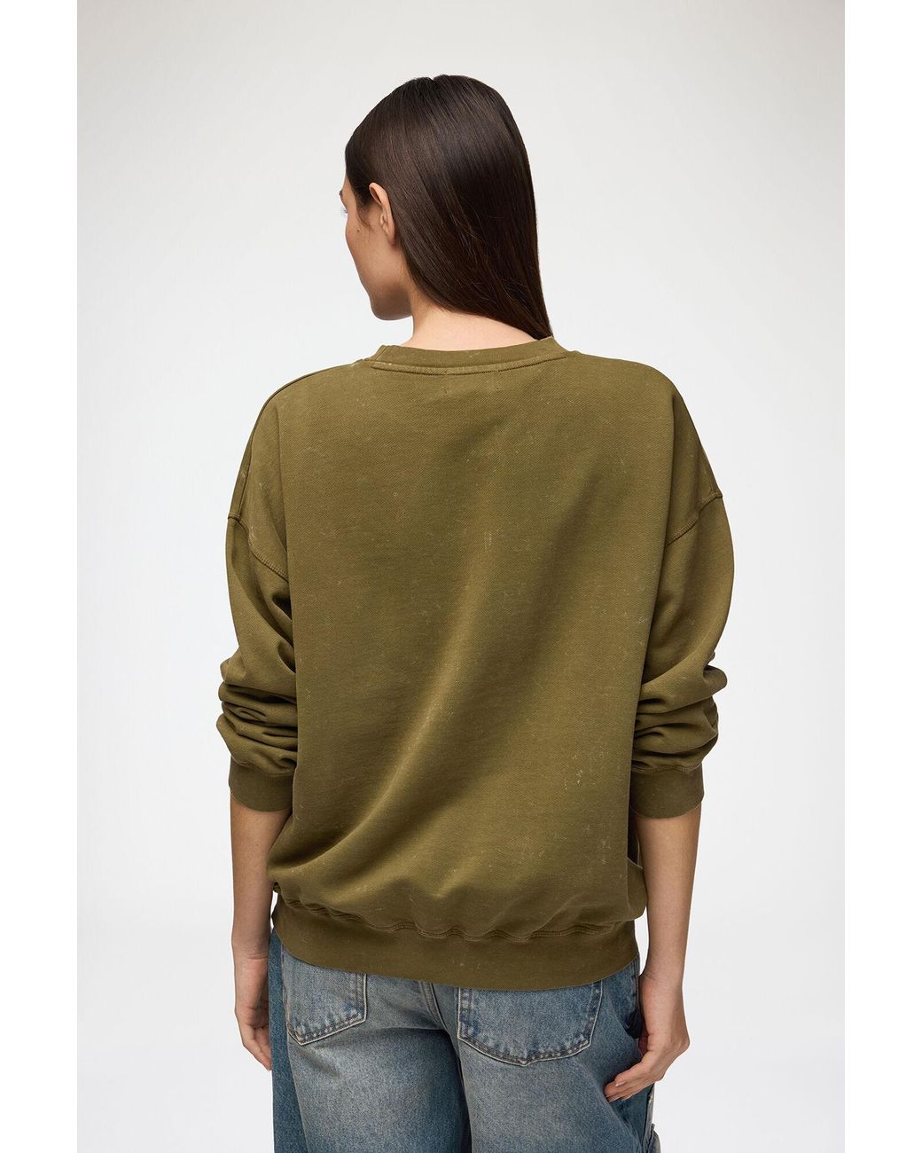 Ganni Green Sweatshirt With Tiger