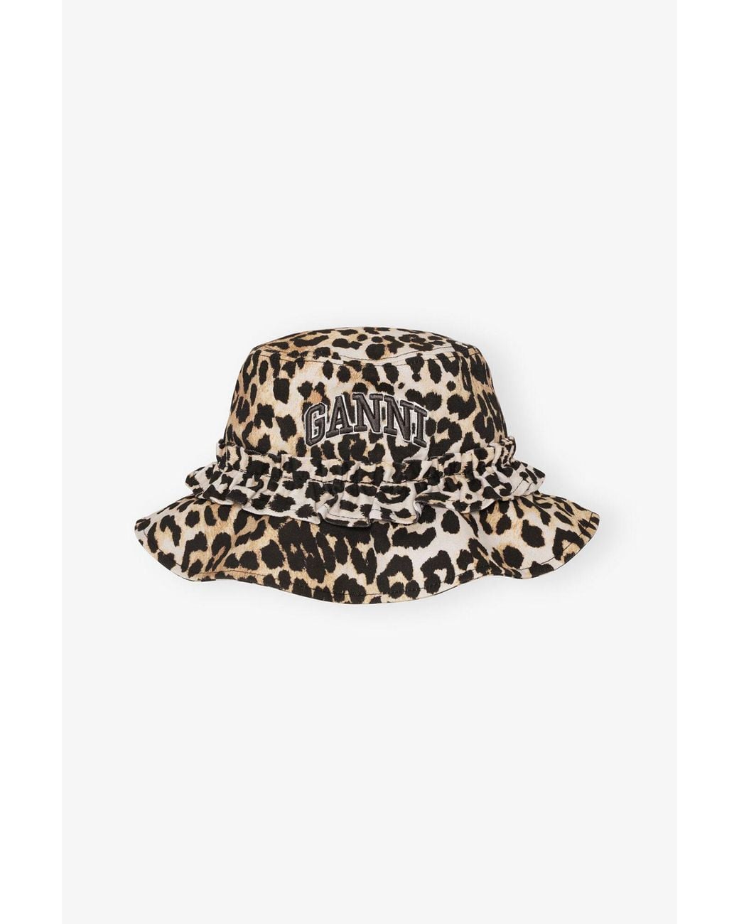 Ganni Natural Print Bucket Hat