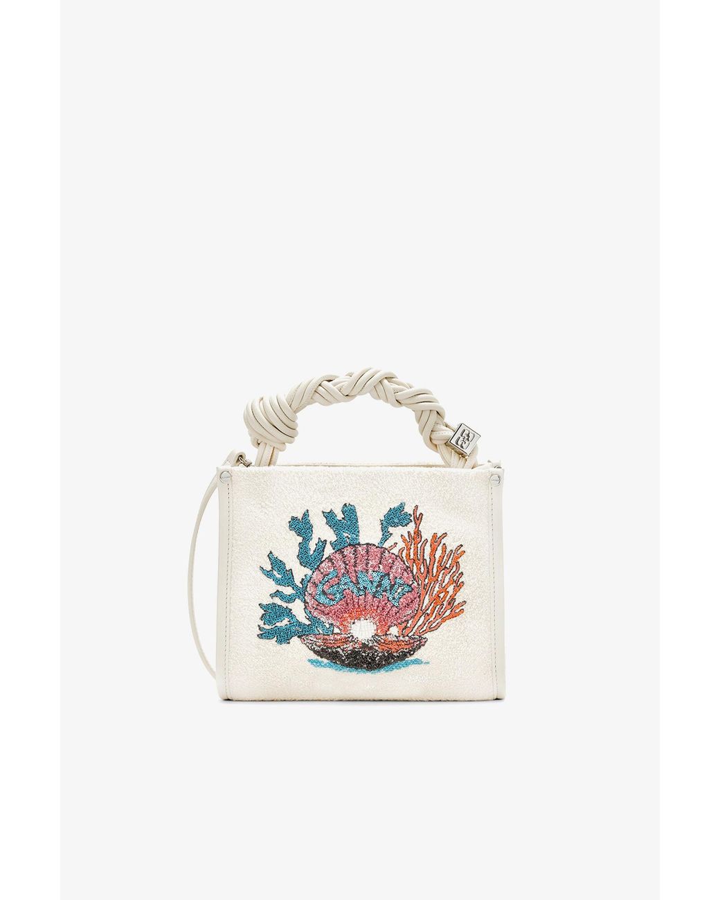 Ganni White Small Bou Crossbody
