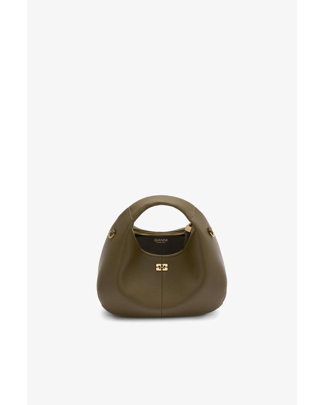 Ganni Green Mini Hobo Bag