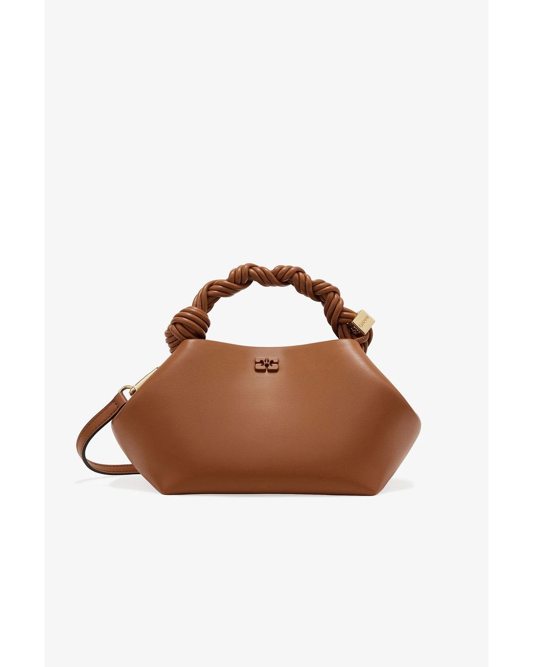 Ganni Caramel Small Bou Bag in Brown | Lyst