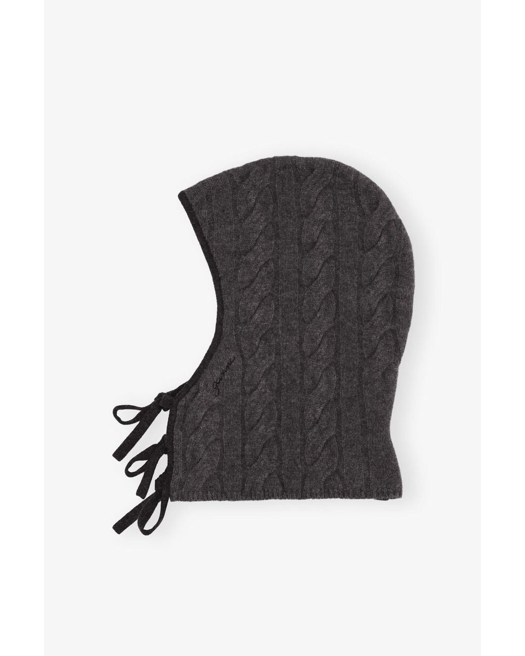 Ganni Black And Cashmere Mix Balaclava