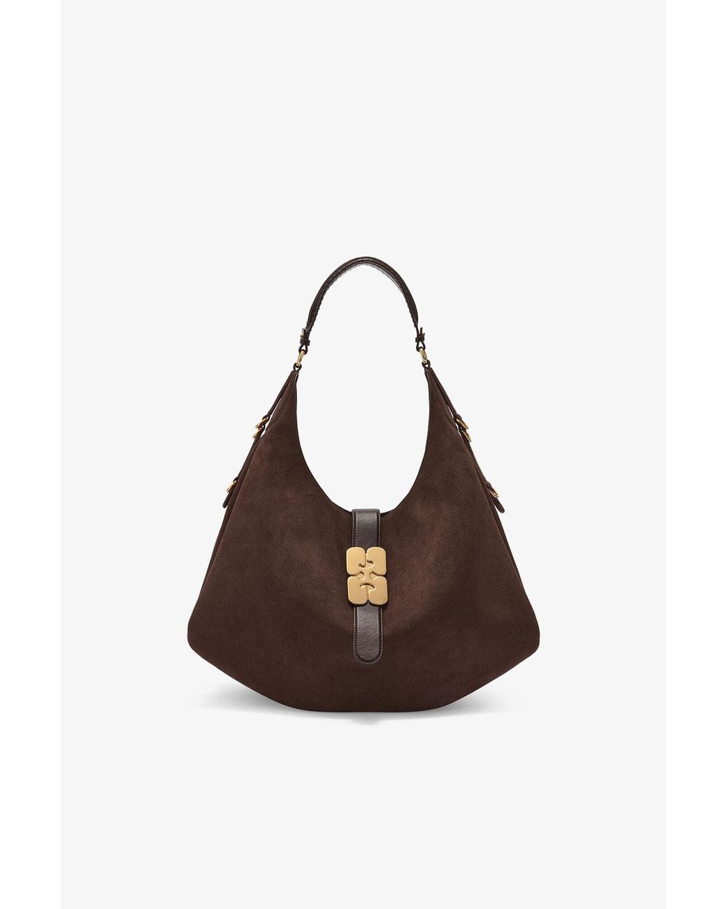 Ganni Brown Large Kat Bag