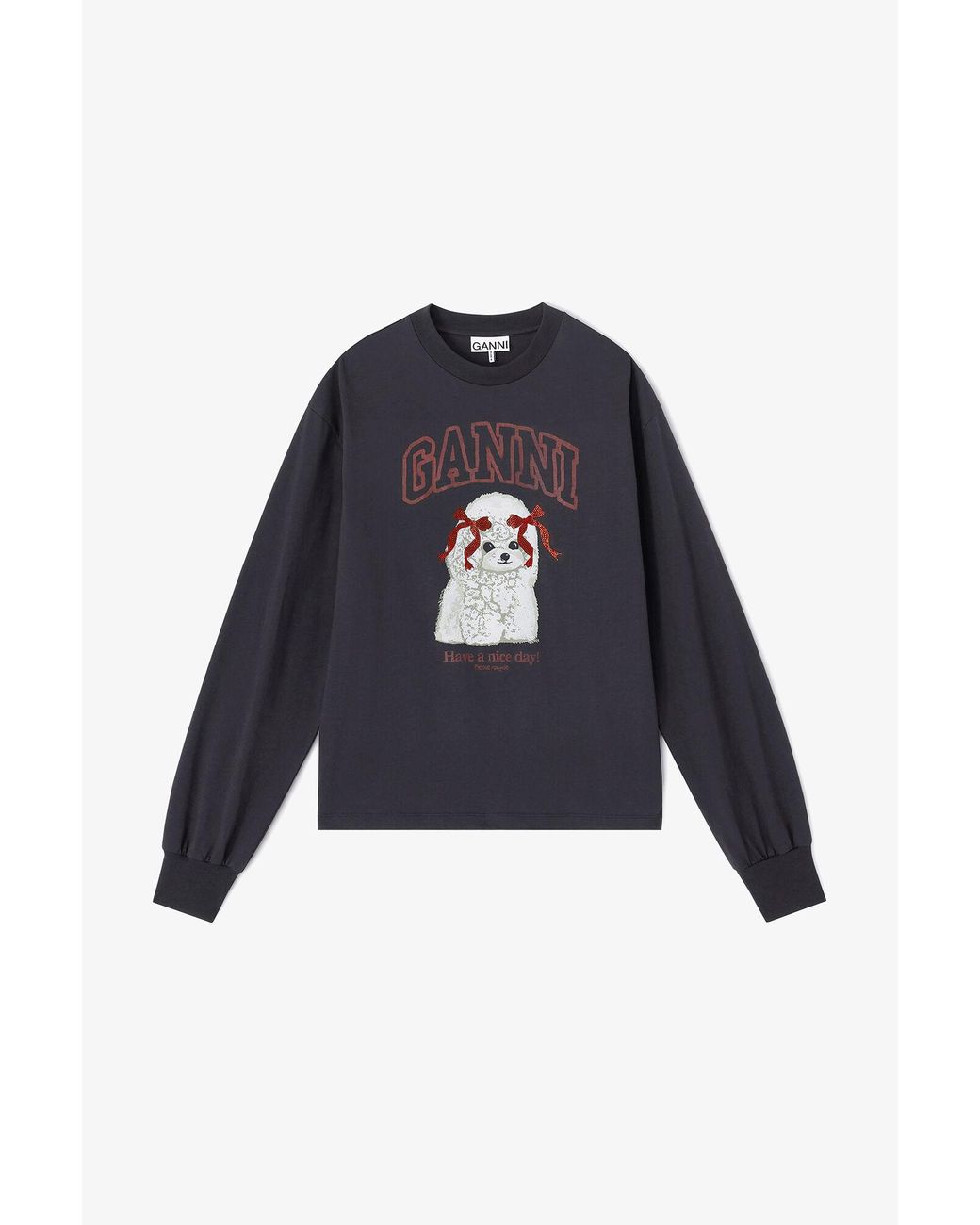 Ganni Blue Poodle Long-Sleeve