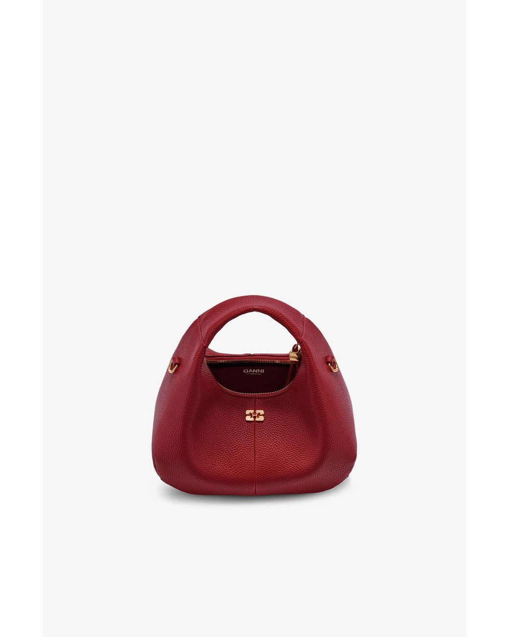 Ganni Red Mini Hobo Bag