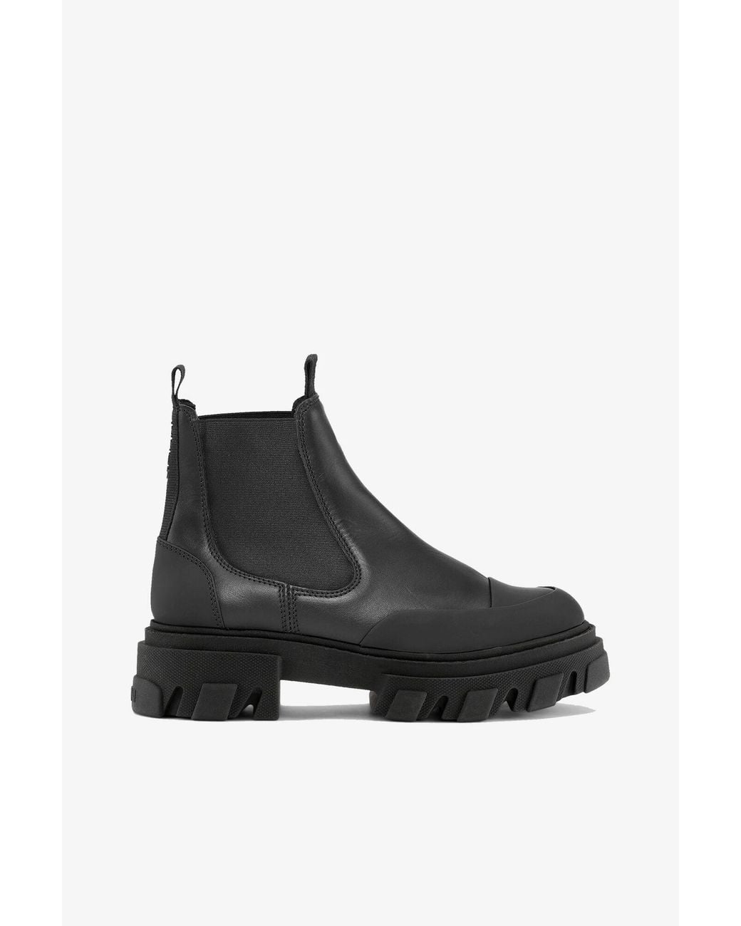 Ganni Black Cleated Low Chelsea Boot