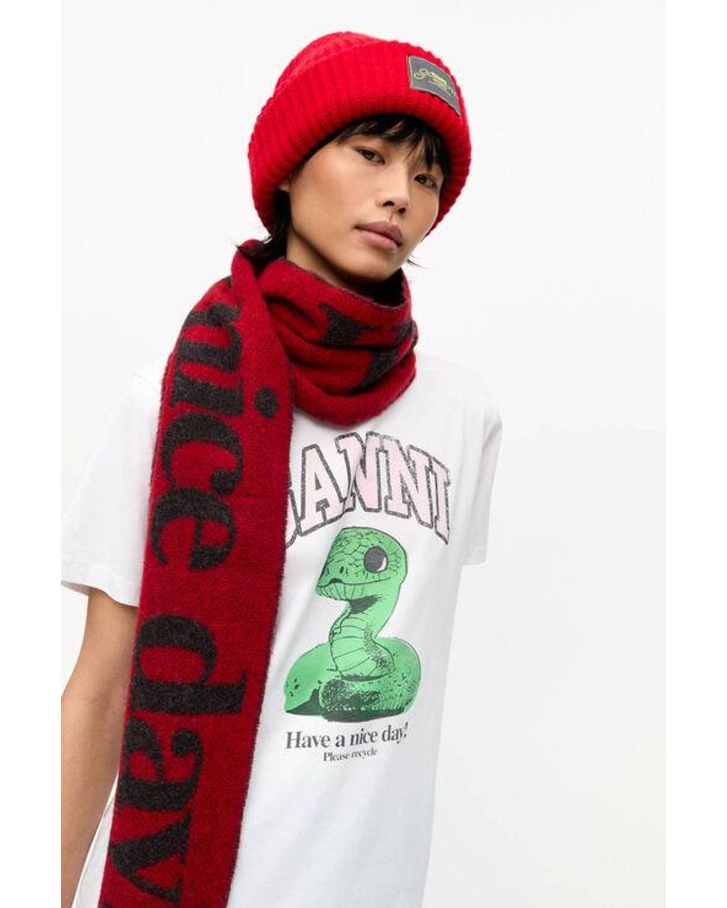 ガニー GANNI GANNI ニット帽 Structured Rib Beanie ビーニー