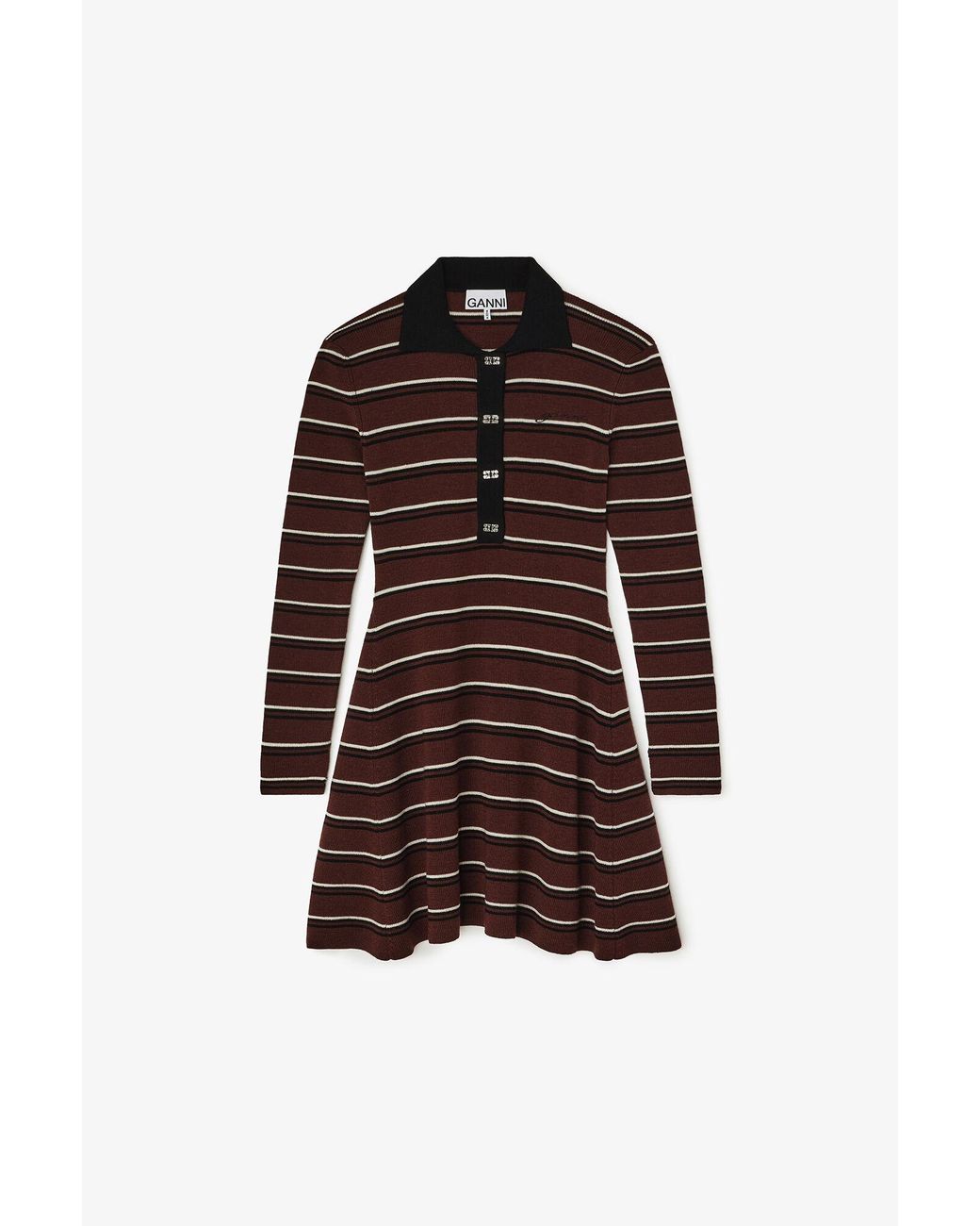 Ganni Multicolor Polo Dress