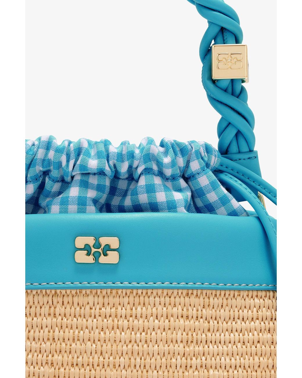 Ganni Blue Bou Bucket Bag
