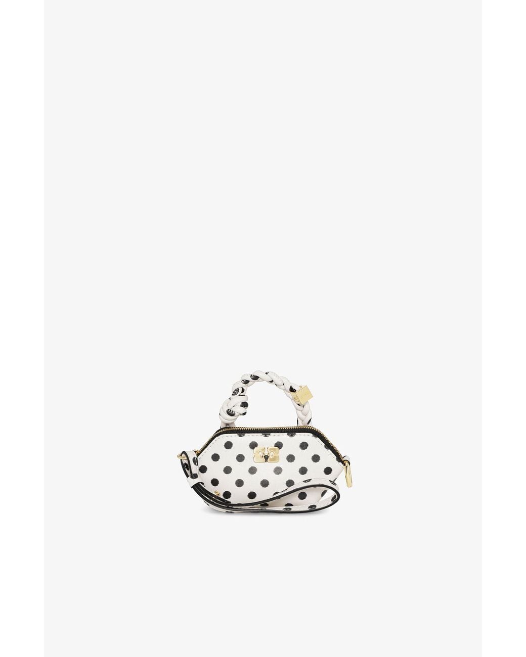 Ganni Blue Polka-Dot Nano Bou Bag