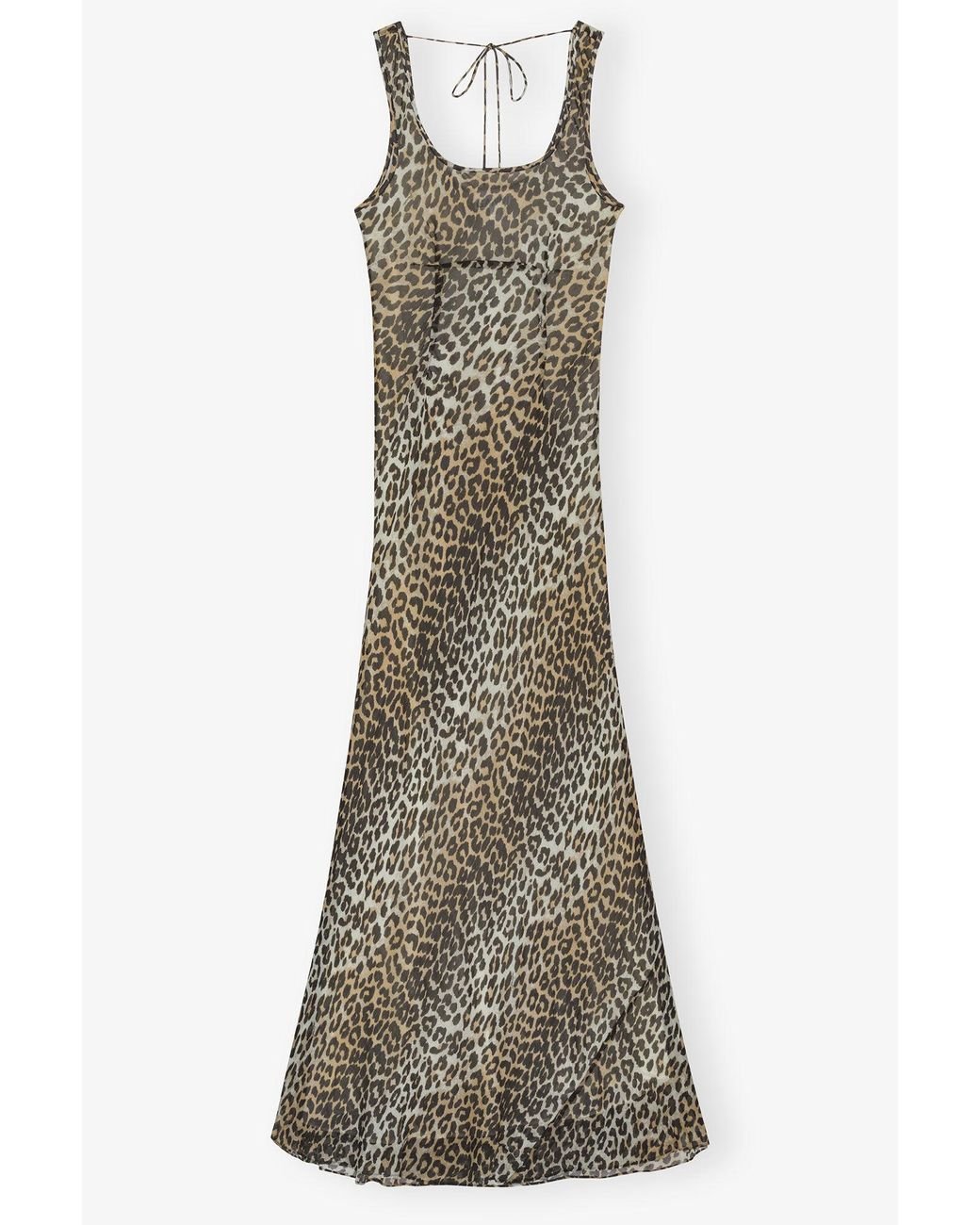 オールインワン・サロペット Ganni Leopard Print Viscose Long Dress Ganni Leopard Print Maxi Dress Viscose in White | Lyst