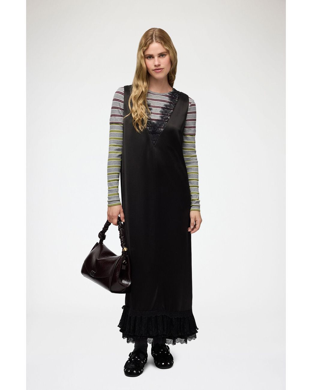 Ganni Black Long Dress