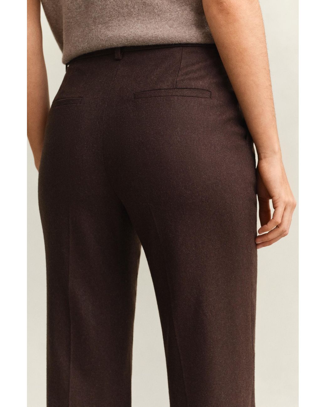 Gant Black Slim Flared Flannel Pants Deep