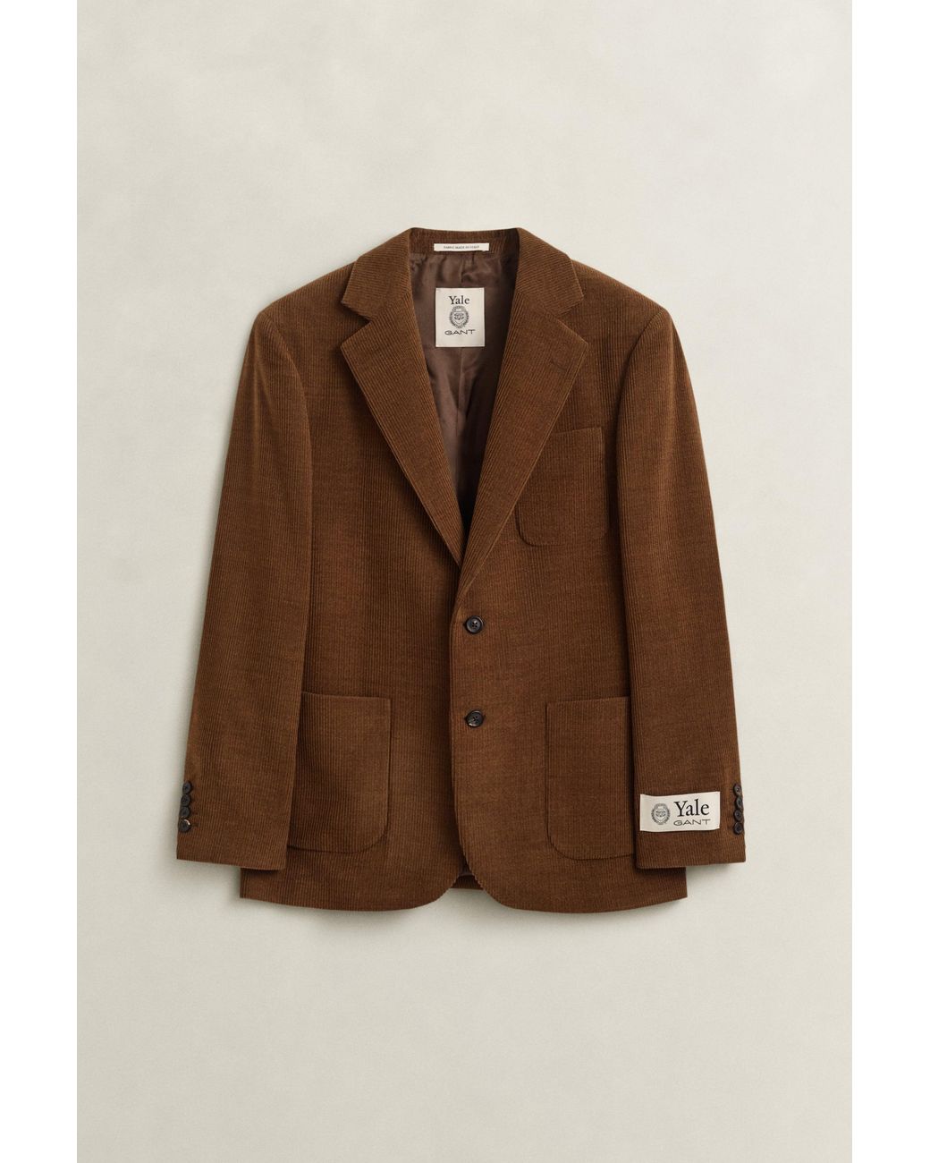 Gant Brown X Yale Wool Corduroy Blazer Mahogany for men