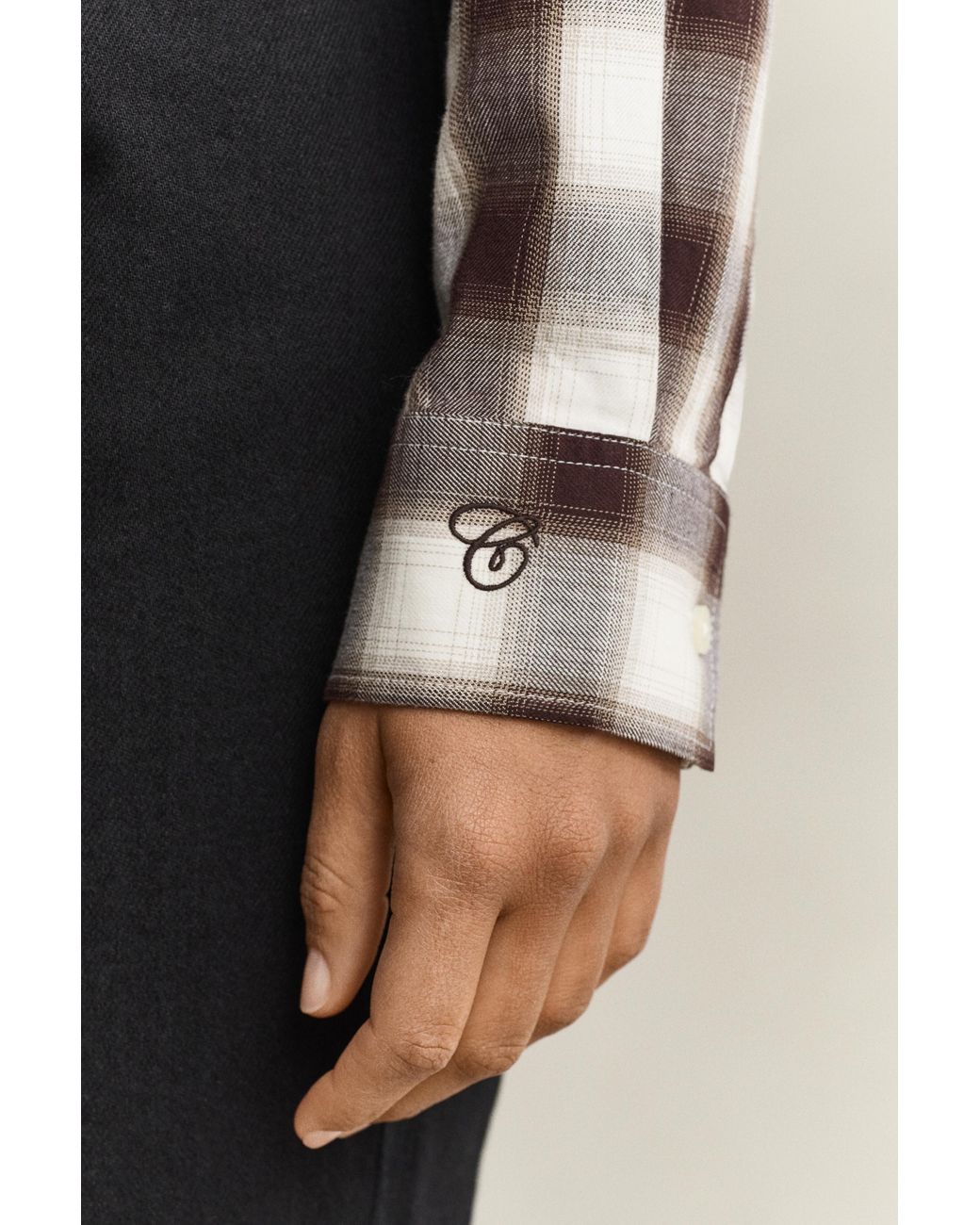 Gant Brown Regular Flannel Shirt Deep