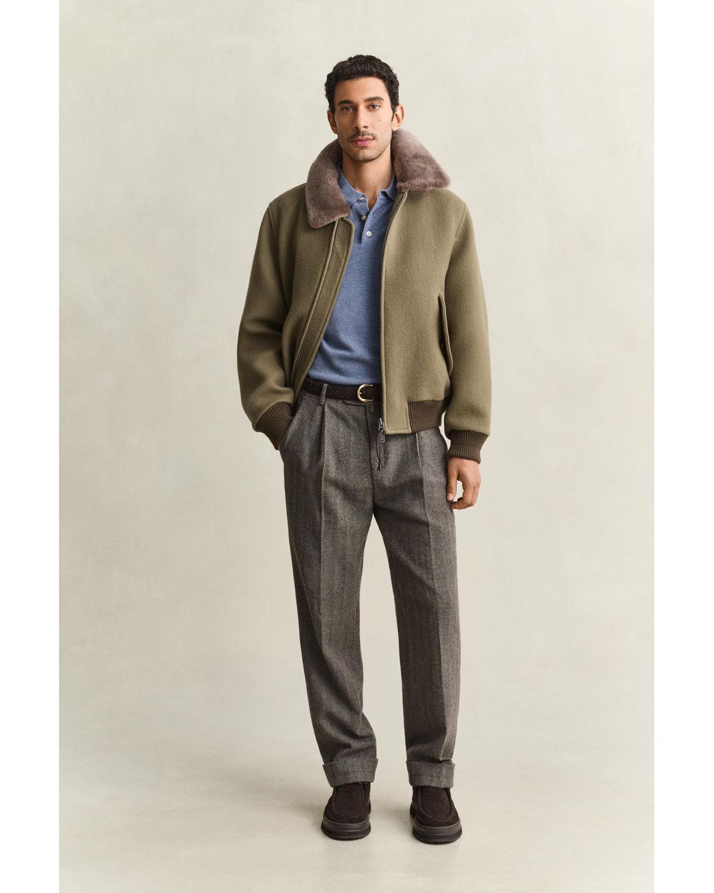 Gant Blue Pinstriped Suit Pants for men