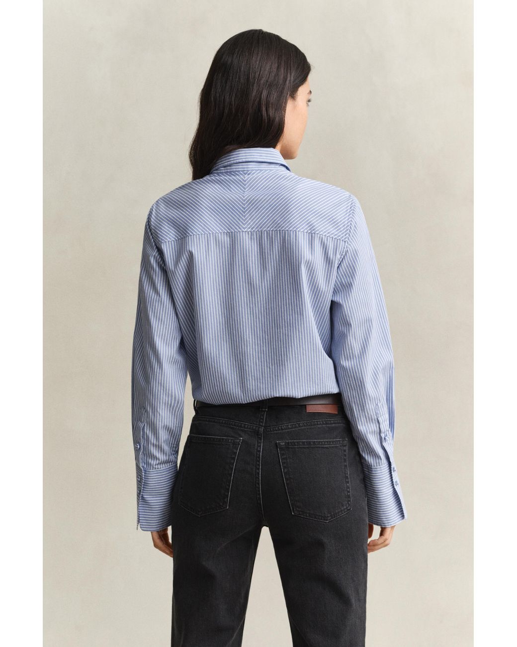 Gant Blue Striped Yoke Detail Shirt