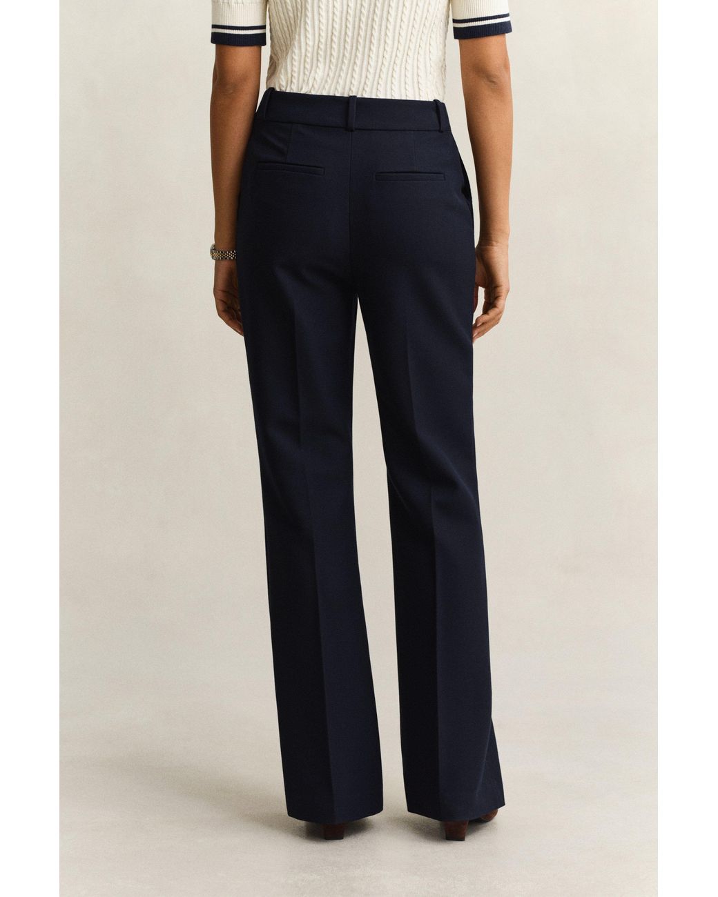Gant Blue Flared Nautical Pants Evening