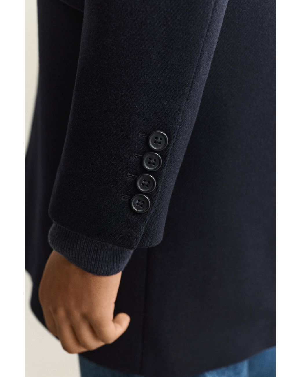 Gant Blue Wool Coat Evening for men