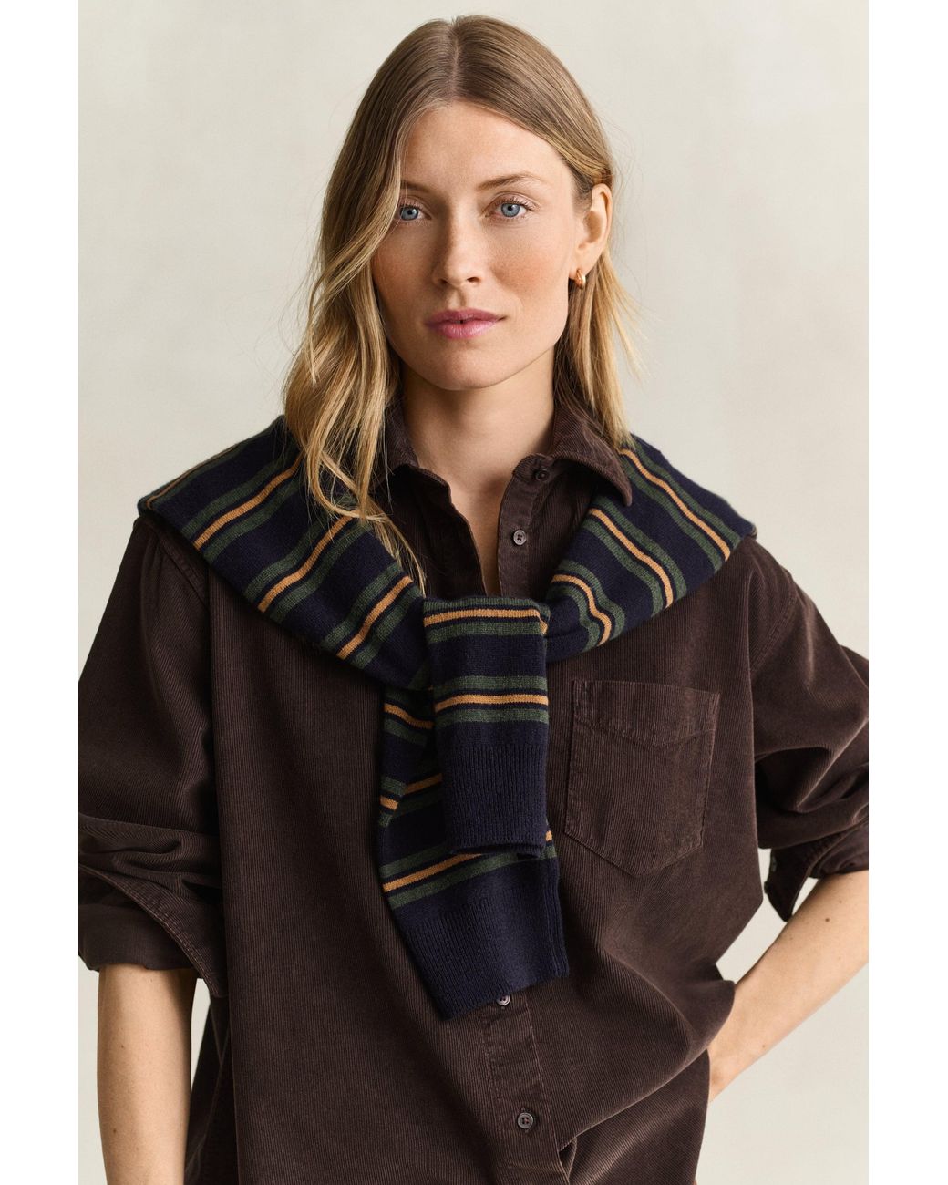 Gant Black Relaxed Corduroy Shirt Deep