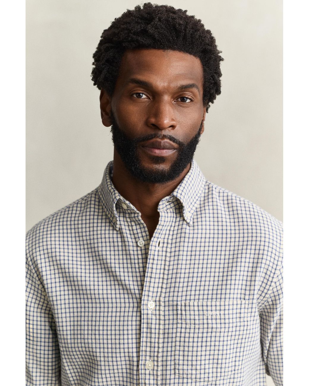 Gant Gray Checked Windblown Flannel Shirt for men