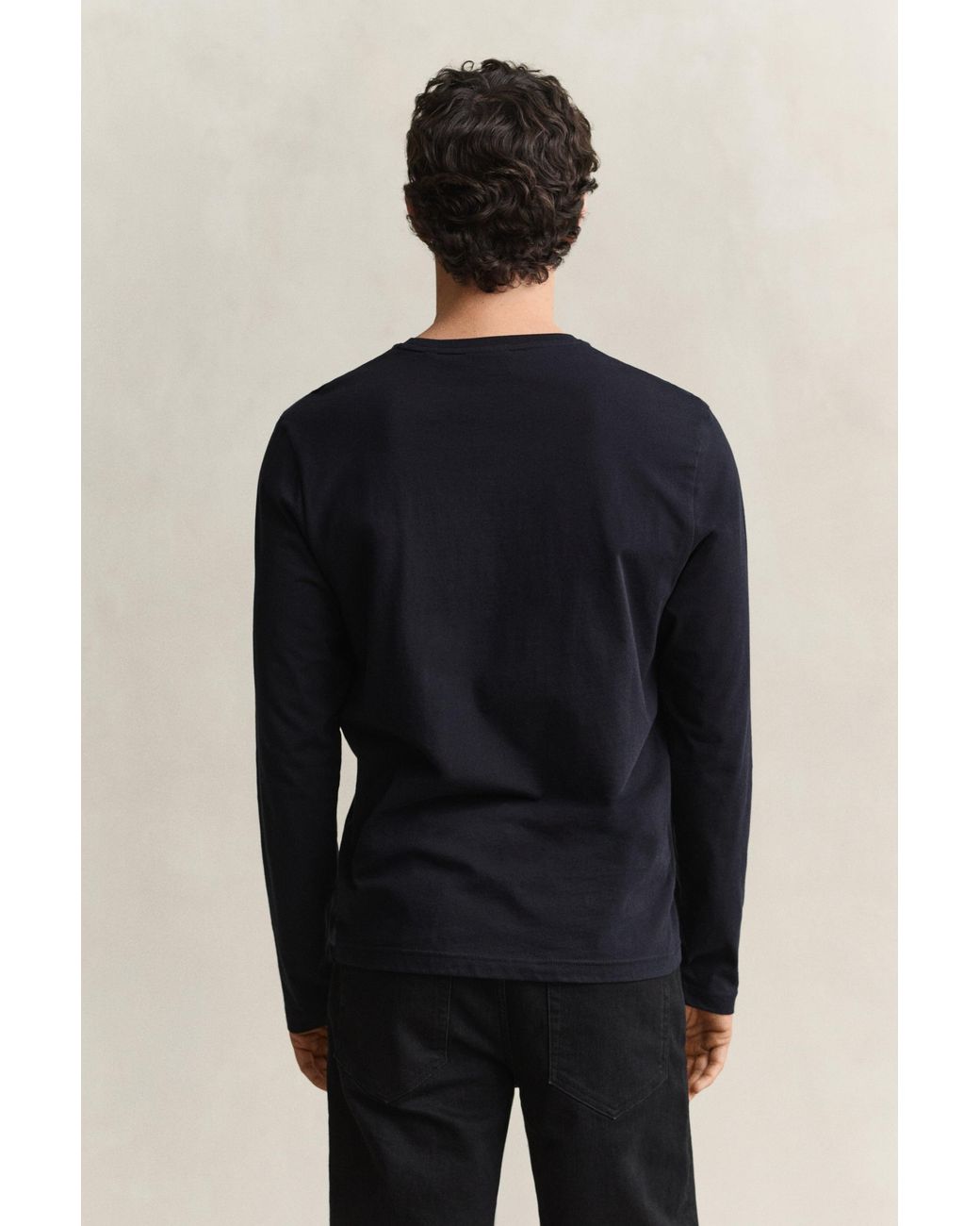 Gant Black Shield Long Sleeve T-Shirt for men