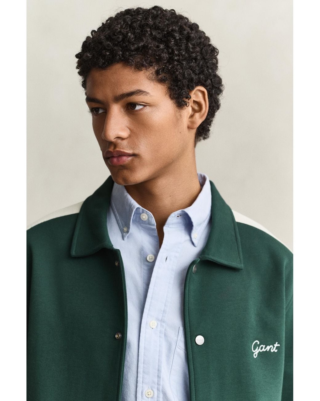 Gant Green Interlock Buttoned Jacket Tartan for men