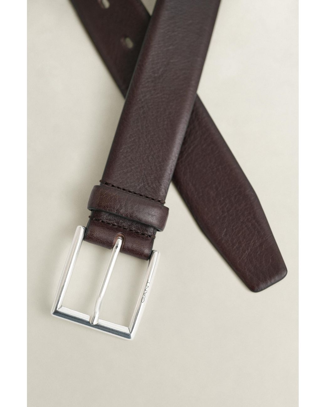 Gant Black Leather Belt Rich for men