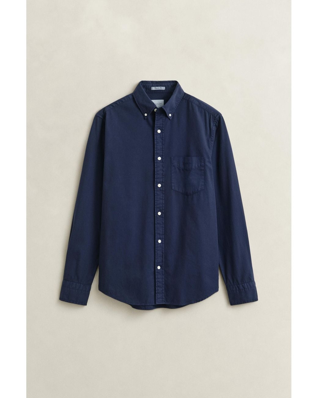 Gant Blue Regular Fit Garment-Dyed Twill Shirt for men