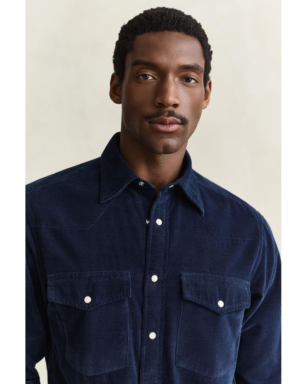 Gant Blue Corduroy Rodeo Shirt for men